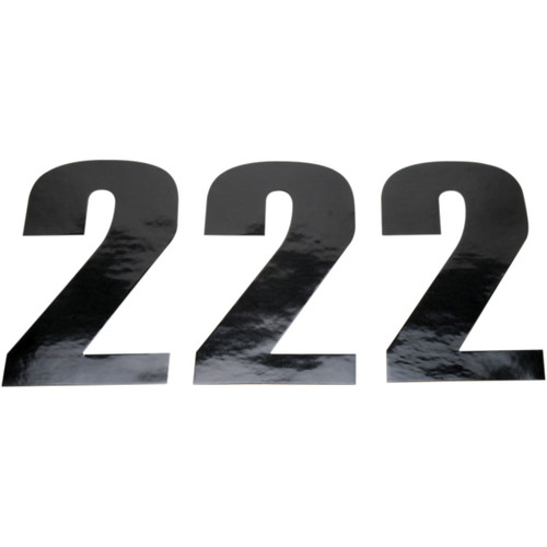 Moose 3-pk Adhesive Race Numbers 4.5" Black #2 (4310-0642)