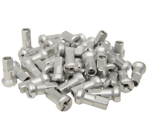 Moose MX1 Billet Spoke Nipples Silver 9 gauge (0211-0196)