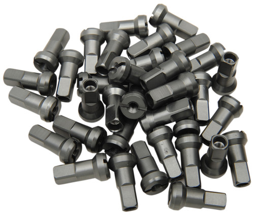 Moose MX1 Billet Spoke Nipples Ti-Gray 9 gauge (0211-0200)