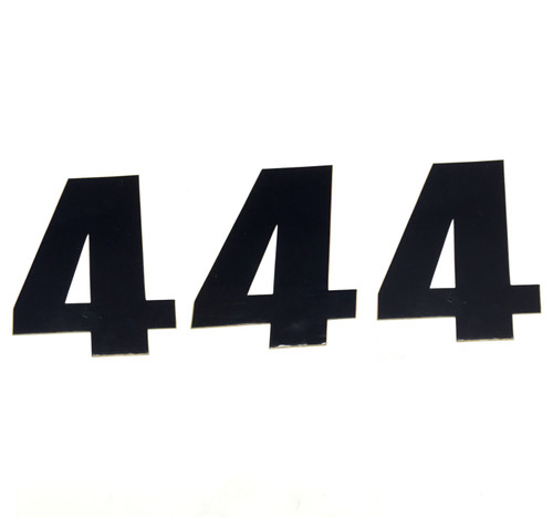 Moose 3-pk Adhesive 6" Race Numbers Black #4 (4310-0664)