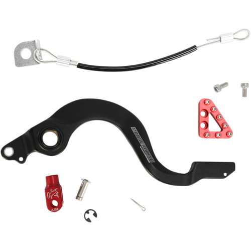 Moose Black/Red Rear Brake Pedal (1610-0333)