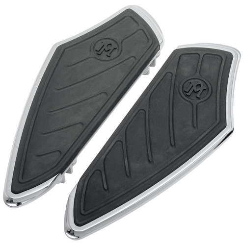 Performance Machine Contour Chrome/Black Driver Floorboards (0036-1000-CH)