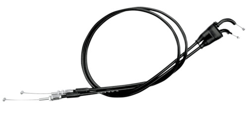 Motion Pro Black Vinyl Coated Throttle Cable Set Stock +3" (10-0116)