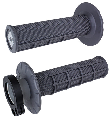 ODI MX V2 Lock-On Grips | Half Waffle | Twist Throttle | Graphite (H36HWH)