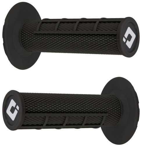 ODI Ruffian MX Single-Ply Half Waffle Black Handlebar Grips (H01RFB)