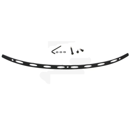 Memphis Shades Stainless Steel Windshield Trim Black w/Ellipse (MEB0975)