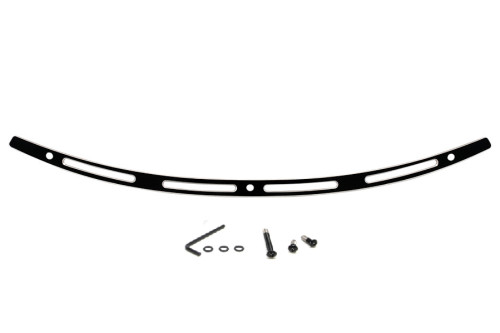Memphis Shades Stainless Steel Windshield Trim Black w/Slots (MEB0974)