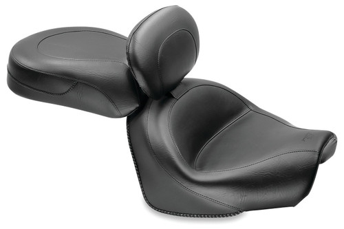 Mustang 2-Piece Wide Touring Seat w/Driver Backrest Vintage (79571)