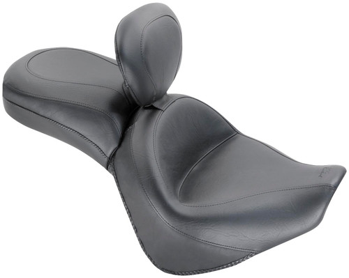 Mustang 2-Piece Wide Touring Seat w/Driver Backrest Vintage (79341)