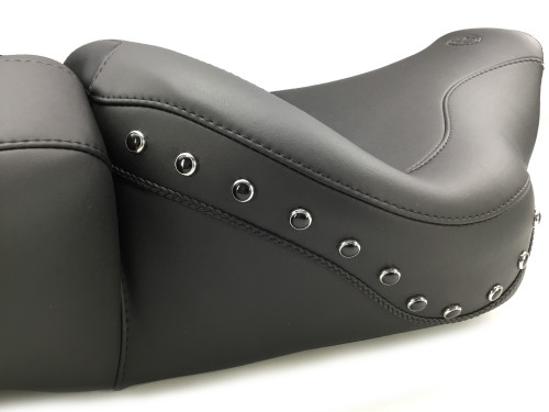 Mustang 1-pc Touring Black Pearl Studded Black Motorcycle Seat (75577)
