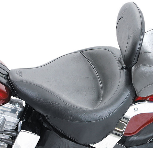 Mustang Wide Vintage Solo Seat w/Driver Backrest (79358)
