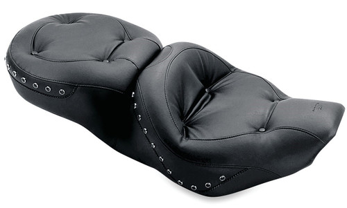 Mustang Regal Touring Black Pearl Center Studded Motorcycle Seat (75466)
