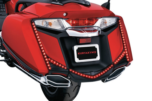 Kuryakyn LED Vertical Rear/Brake Light Strips Gloss Black w/Smoke Lens (3247)