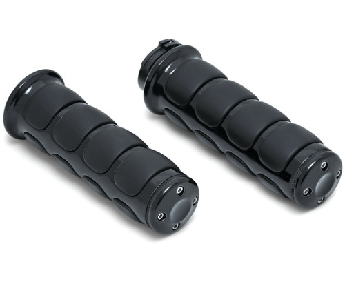 Kuryakyn ISO Black Cable-Style Handlebar Grips (6345)