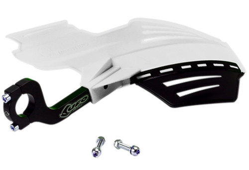 UFO Vulcan White/Black Plastic Motocross Handguards (PM01650#041)