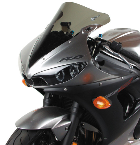 Zero Gravity Double Bubble Dark Smoke Windscreen for 03-05 Yamaha R6 (16-578-19)