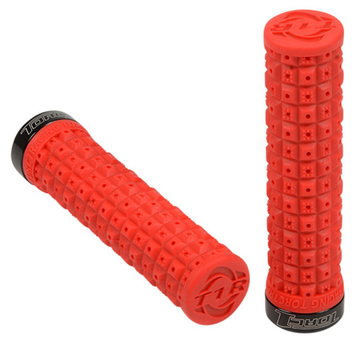 Torc1 Defy Red Lock-On Tumb Throttle Handlebar Grips (2750-0402)