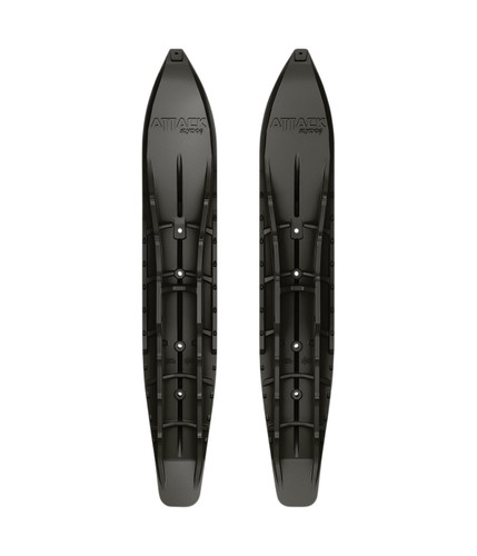 Slydog Attack Black Plastic Snowmobile Skis (ATKSOLBLK)