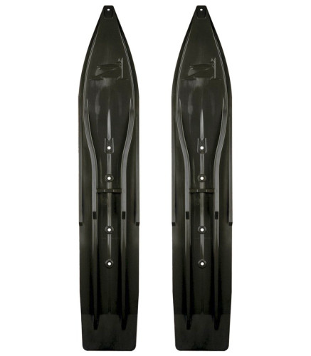 Slydog Powder Hound 8" Black Snowmobile Skis (PH8SOLBLK)