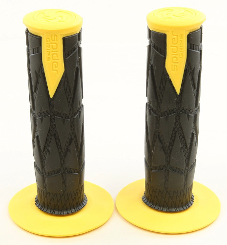 Spider M1 Dual Density Yellow/Black Twist Throttle Handlebar Grips (M1-Y/B)
