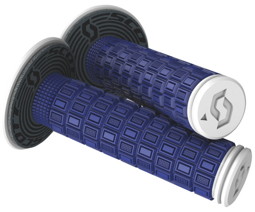 Scott Double Density Mellow Blue/White MX Offroad Handlebar Grips (269305-1006)