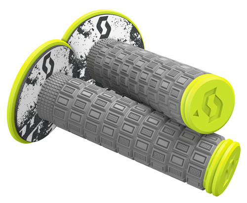 Scott Double Density Mellow MX Offroad Grips Gray/Fluo Yellow (269305-5776)