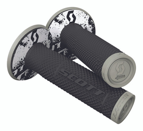Scott SX II MX Offroad Black/Gray Twist Throttle Grips + Donuts (219624-1001)