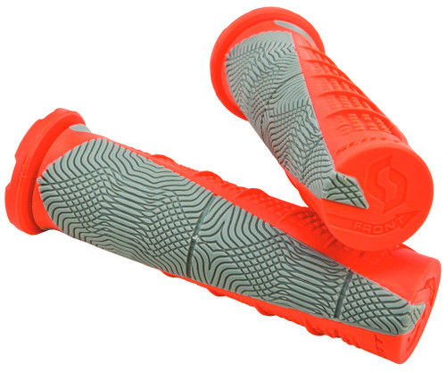 Scott Deuce Half Waffle ATV Neon Red/Gray Grips (217892-5858)