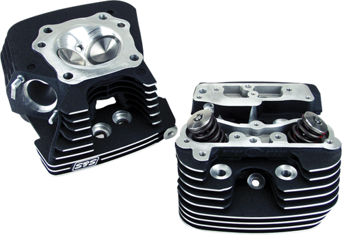 S&S S. Stock Cylinder Heads Black 89cc (90-1106)