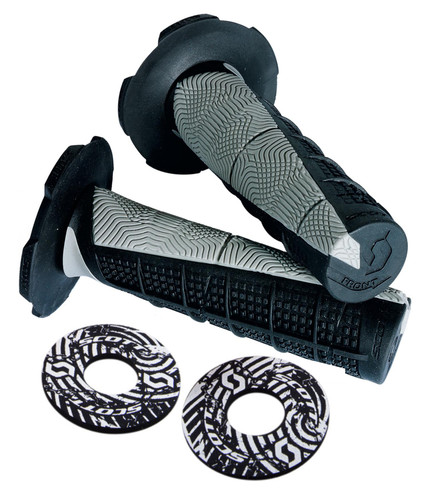 Scott Deuce Half Waffle MX Black/Gray Grips w/Donuts (219627-1001)