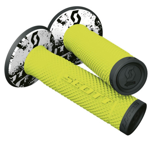 Scott SX II MX Offroad Grips + Donuts Black/Neon Yellow (219624-4755)