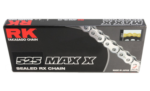 RK 525 Max-X O-Ring Chain Gold 120 Links (525MAXX-120-GG)