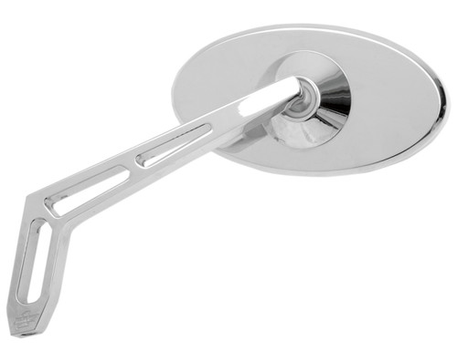 Pro-One Oval Chrome Billet Left Mirror w/Weekend Warrior Cutout Stem (102310)