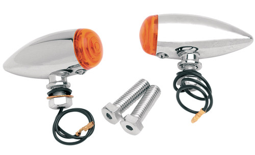 Pro-One Smooth Chrome Bullet Turn Signals (400350)