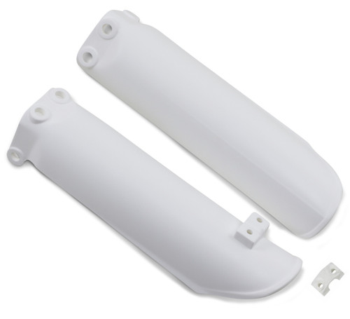 UFO Front Fork Tube Protectors | White Plastic | '02-26 KTM 65 SX (KT04011#047)