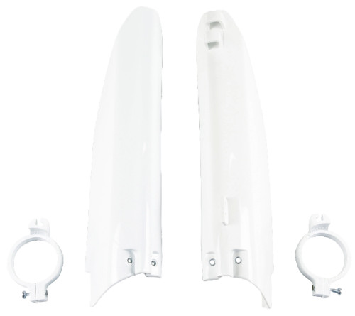 UFO Plastic White Front Fork Tube Protectors (SU03905#041)