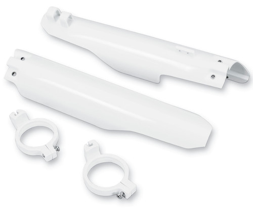 UFO Plastic White Front Fork Tube Protectors (SU03905#041)