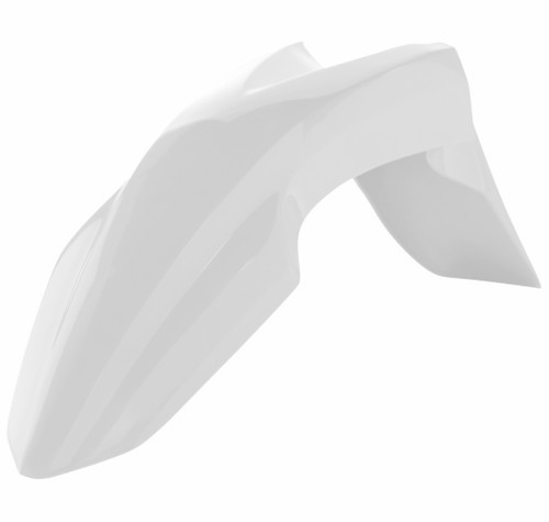 UFO Front Fender | White Plastic | '10-26 Kawasaki KLX110 (KA04714#047)