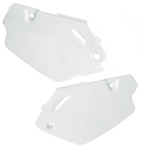 UFO White Plastic Rear Side Panels for '96-02 Honda CR80 (HO03626#041)