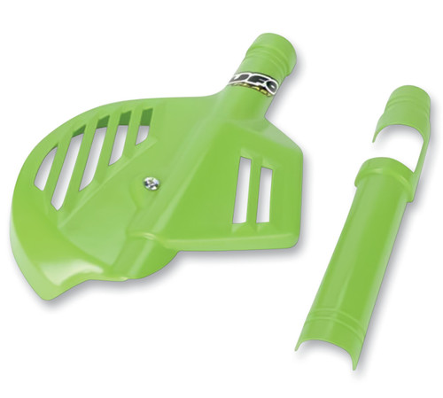 UFO KX Green Plastic Front Brake Disc Cover for '95-06 KDX200 (KA02796#026)
