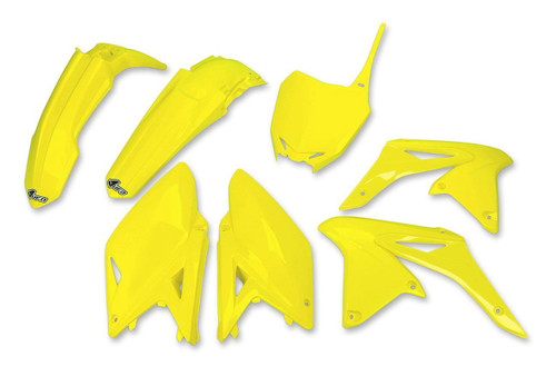 UFO Complete Fluorescent Yellow Plastic Body Kit '08-17 RM-Z 450 (SUKIT417@DFLU)