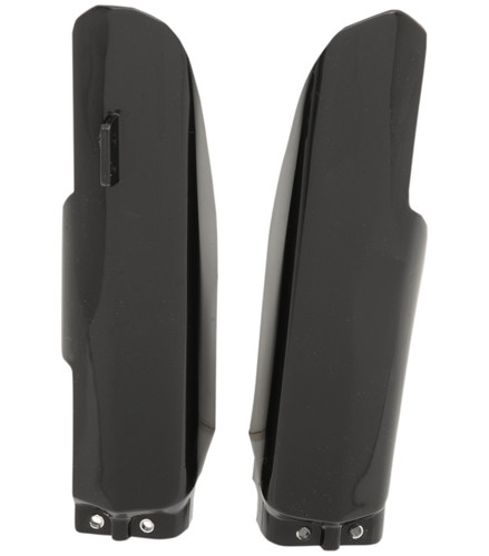 UFO Black Plastic Front Fork Tube Protectors '02-22 Suzuki RM85 (SU03907#001)