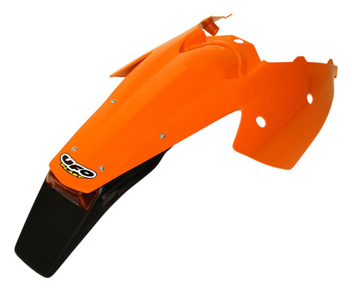 UFO Enduro Orange Plastic Rear Fender w/Tail Light (KT03081#127)