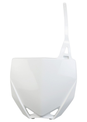 UFO Front Number Plate - White Plastic - '15-25 YZ85/'19-26 YZ65 (YA04869#046)