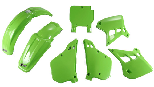 UFO Complete Green Plastic Body Kit for '90-91 Kawasaki KX125 (KAKIT196@999A)