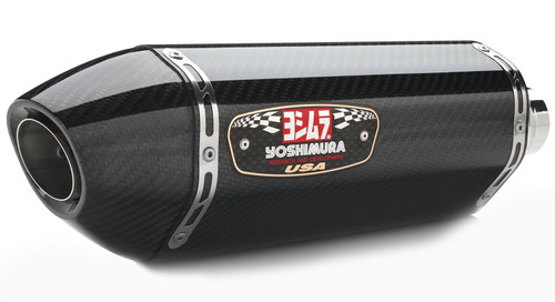 Yoshimura R-77 Carbon Fiber Slip-On Exhaust Muffler w/Stainless Mid (11600E0220)