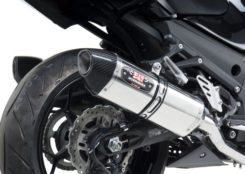 Yoshimura R-77 Duals Stainless/Carbon Race Series Slip-On Mufflers (1414020520)
