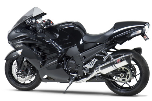 Yoshimura R-77 Duals Stainless/Carbon Race Series Slip-On Mufflers (1414020520)