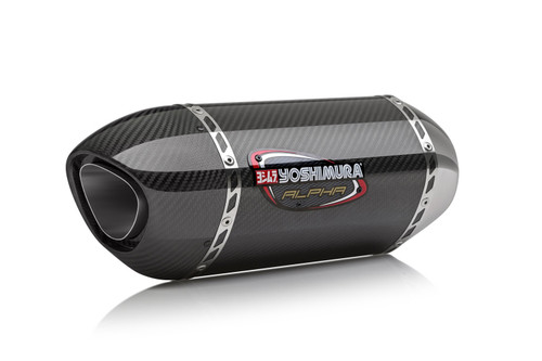 Yoshimura Alpha Slip-On Muffler Stainless/Carbon/Carbon Signature (11600EM220)