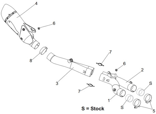 Yoshimura Alpha-T 3/4 Exhaust Muffler | Stainless w/Carbon Tip (13100CP520)